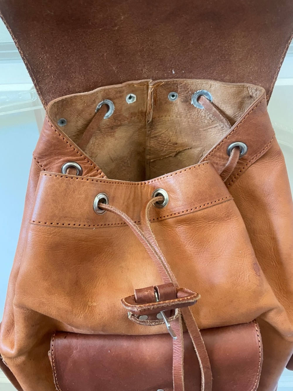 Genuine Leather Backpack - Picture 2 of 8